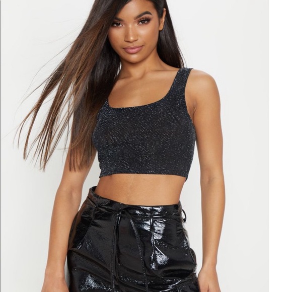 Glittery Crop Top - Picture 1 of 3